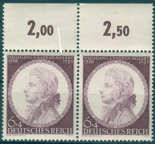 Deutsches Reich Nur Hauptgebiet 1941 Nr 810II+III Postfrisch / ** 810