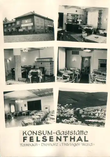 [Ansichtskarte] AK Konsum Gaststätte Felsenthal Tambach Dietharz um ca. 1928. 