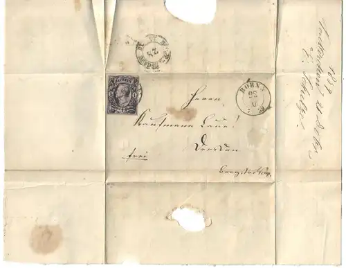 Altdeutschl. Sachsen 1859 Nr 9 Brief SACBRF9