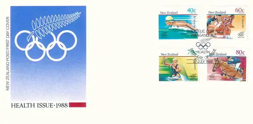 Neuseeland 1988 Nr 1033/36 Ersttagssonderstempel NEUS1033