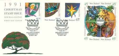 Neuseeland 1991 Nr 1201/07 Ersttagssonderstempel NEUS1201