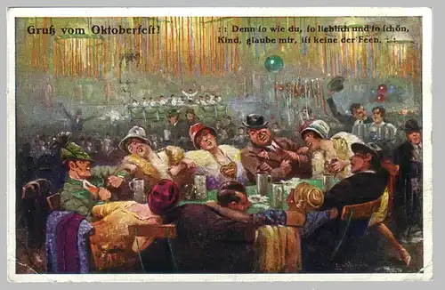 [Ansichtskarte] 3 Ansichtskarten München Oktoberfest/Hofbräuhaus um 1900/30. 