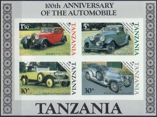 Tansania 1986 Nr Block 53U Postfrisch / ** TANSBL53U