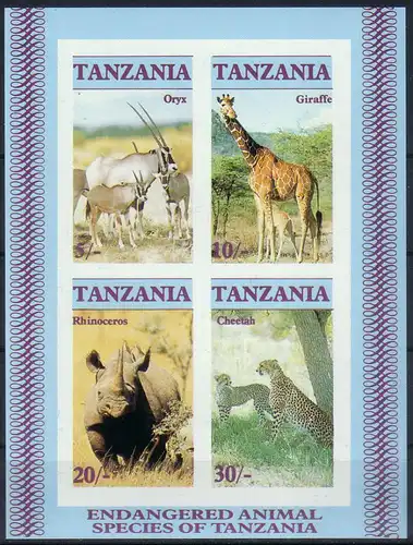 Tansania 1986 Nr Block 58U Postfrisch / ** TANSBL58U