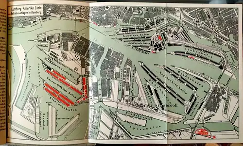 "Rundfahrt durch den Hamburger Hafen" von 1911 überreicht durch HH-Amerika Linie. 