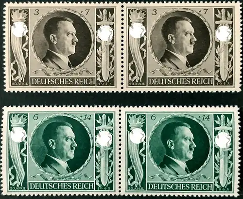 Deutsches Reich Nur Hauptgebiet 1943 Nr 844I und 845I Postfrisch / **