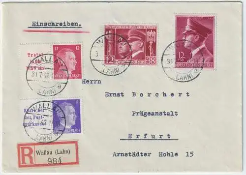 Deutsches Reich 1942 Nr 763 813 u.a. Brief