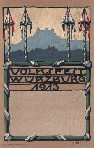 Deutsches Reich Nur Hauptgebiet 1913 Ansichtskarte