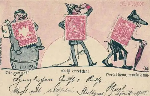 Deutsches Reich Nur Hauptgebiet 1902 Ansichtskarte