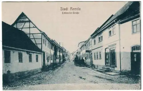 [Ansichtskarte] Ansichtskarte Remda Rudolstadt Eichdorfer Straße um ca. 1905. 