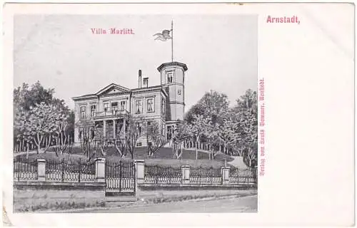 [Ansichtskarte] Ansichtskarte Arnstadt Villa Marlitt. 