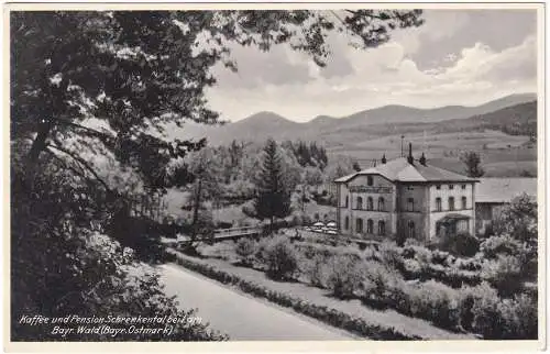 Ansichtskarte Schrenkental bei Lam Pension und Kaffee 1938