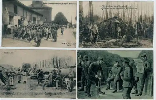 [Ansichtskarte] 1. Weltkrieg 4 Postkarten mit diversen Motiven. 
