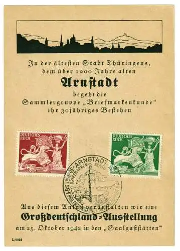 Deutsches Reich 1942 Nr 816/17 Schmuckblatt