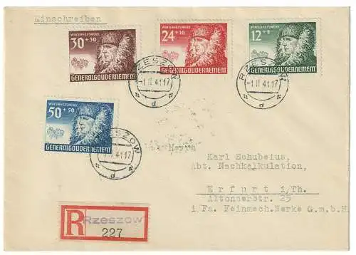 Generalgouvernement 1941 Nr 59/62 Brief