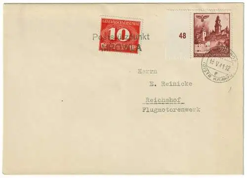 Generalgouvernement 1941 Nr 45+ZM1 Brief