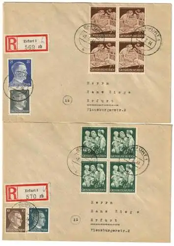 Deutsches Reich 1944 Nr 869/72 Brief