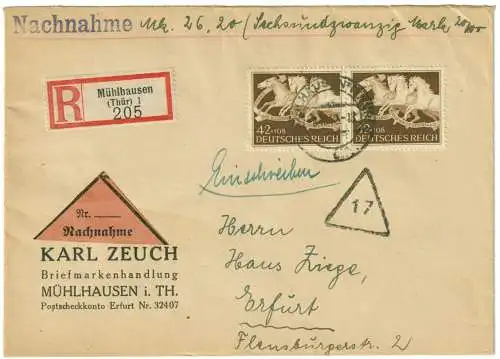 Deutsches Reich 1942 Nr 815 Brief