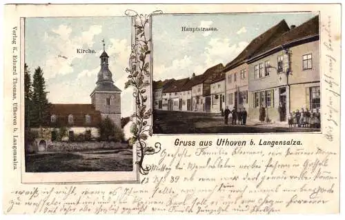 [Ansichtskarte] Ansichtskarte Gruss aus Ufhoven bei Langensalza 1904. 