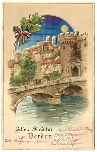 [Feldpostkarte] Prägekarte Verdun 1917 Altes Stadttor. 
