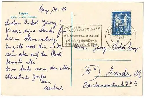 DDR 1949 Nr 243 Brief