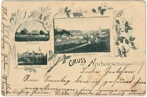 [Ansichtskarte] AK Gruss aus Neuhausen im Erzgebirge 1897. 