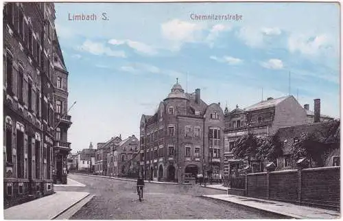 [Ansichtskarte] AK Limbach S. Chemnitzerstraße um ca. 1915. 