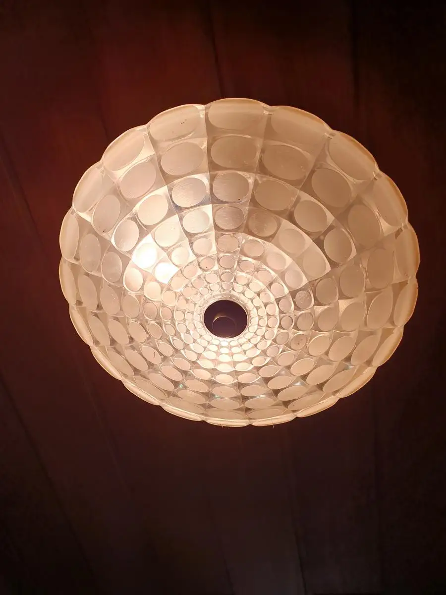 1960 Kalmar? Art Deco Glas Deckenlampe Plafoniere Wandlampe Durchmesser 40 cm 0