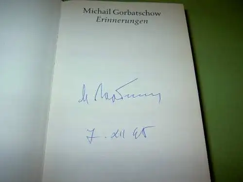 Gorbatschow, Michail: Erinnerungen. 