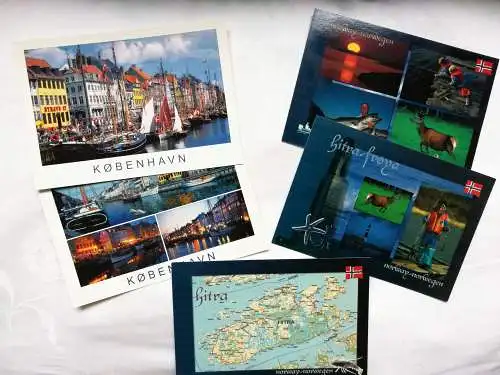 [Echtfotokarte farbig] 5 Ansichtskarten Dänemark und Norwegen. Ungelaufen.
Versand 1,80 Euro. 