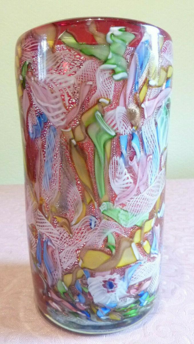 Avem Murano Glas Vase Glasvase um 1955 2