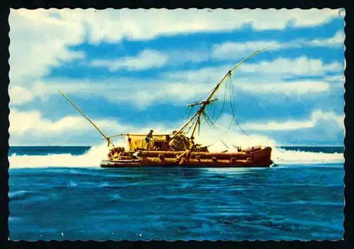 AK  Expedition Kon - Tiki 1947 / Safley Ashore on a Coral Reef ..... [ D008 ]