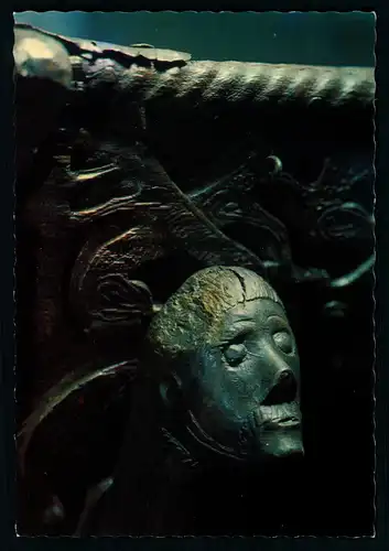 AK   Utskaret hode pa Osenbergvognen / Geschnitzter Kopf am Wagen von Oseberg ..... [ D024 ]