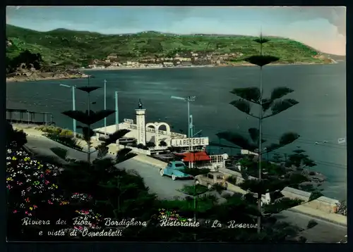 AK  Riviera dei Fiozi - Bordighera - Ristorante La Reserve .. e vista di Ospedaletti ..... [ D122 ]
