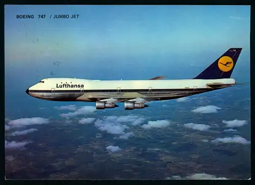 AK   Boeing 747 / Jumbo Jet ( Erstflug  LH 408 1.11.1970 München - New York ) ..... [ D177 ]