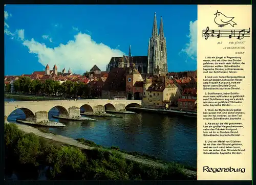 AK   Regensburg - Steinerne Brücke mit Dom St. Peter ..... [ D203 ]