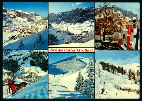 AK   Schiparadies Großarl - 6 Motive ..... [ D227 ]