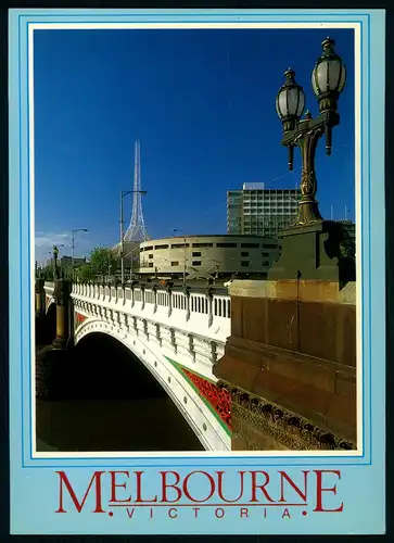 AK   Melbourne / Victoria - Ornate Princes Bridge looking towards the Art Centre ..... [ D294 ]