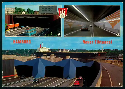 AK   Hamburg : Neuer Elbtunnel ..... [ D342 ]