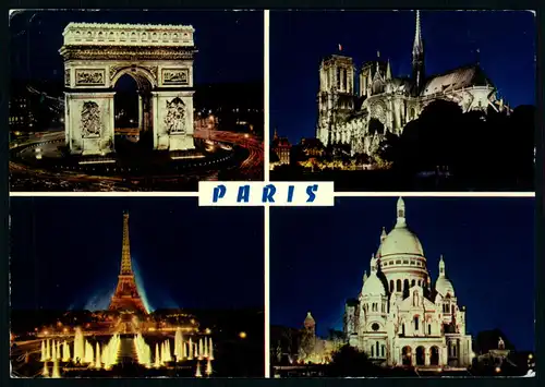 AK   Paris - L'Arc de Triomphe - Notre Dame - La Tour Eiffel - Le Sacré Coeur ..... [ D343 ]