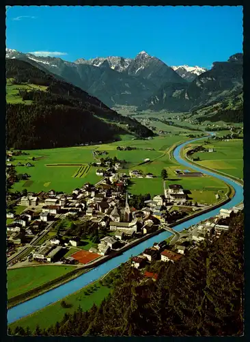 AK   Zell am Ziller mit Blick gg Süden auf Tristner + Ingent ..... [ D569 ]