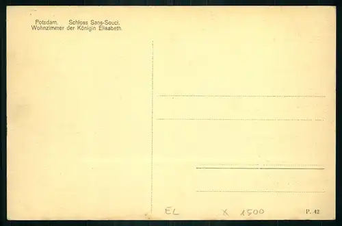 AK  Potsdam : Schloß Sanssouci - Wohnzimmer der Königin Elisabeth ..... [ D638 ]