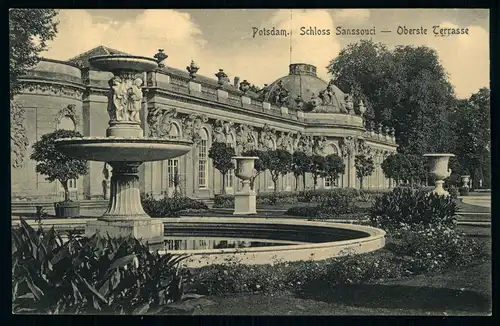 AK   Potsdam - Schloß Sanssouci - Oberste Terrasse ..... [ D652 ]