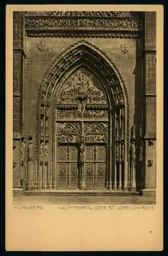 AK    Nürnberg - Hauptportal der St. Lorenzkirche ..... [ D689 ]