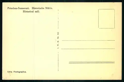 AK    Potsdam - Sanssouci : Historische Mühle ..... [ D697 ]