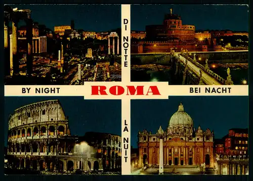 AK    Roma / Rom bei Nacht ..... [ D932 ]
