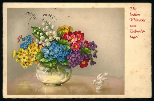 AK  Die besten Wünsche zum Geburtstag ..... [ H025 ]