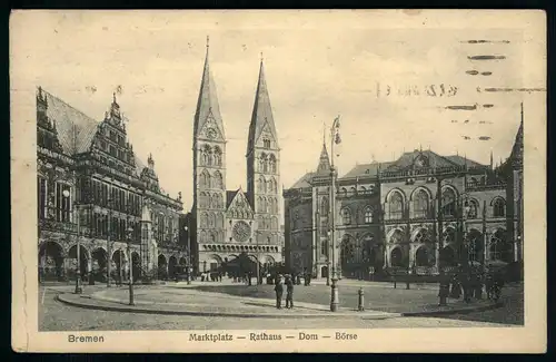 AK  Bremen - Marktplatz - Rathaus - Dom - Börse ..... [ H026 ]