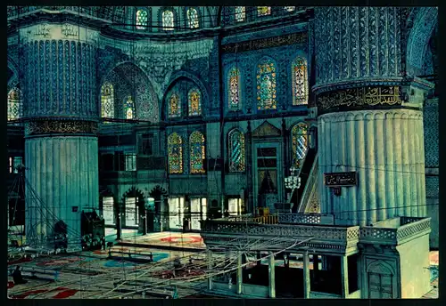 AK    Istanbul ve Saheserleri - Sultanahmet camii ici / das innere der Blauen Moschee ..... [ H148 ]