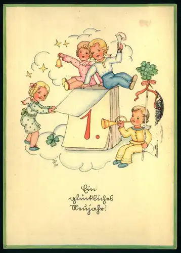 AK   Ein glückliches Neujahr : Deyerler - Herrman Verlag ..... [ H214 ]